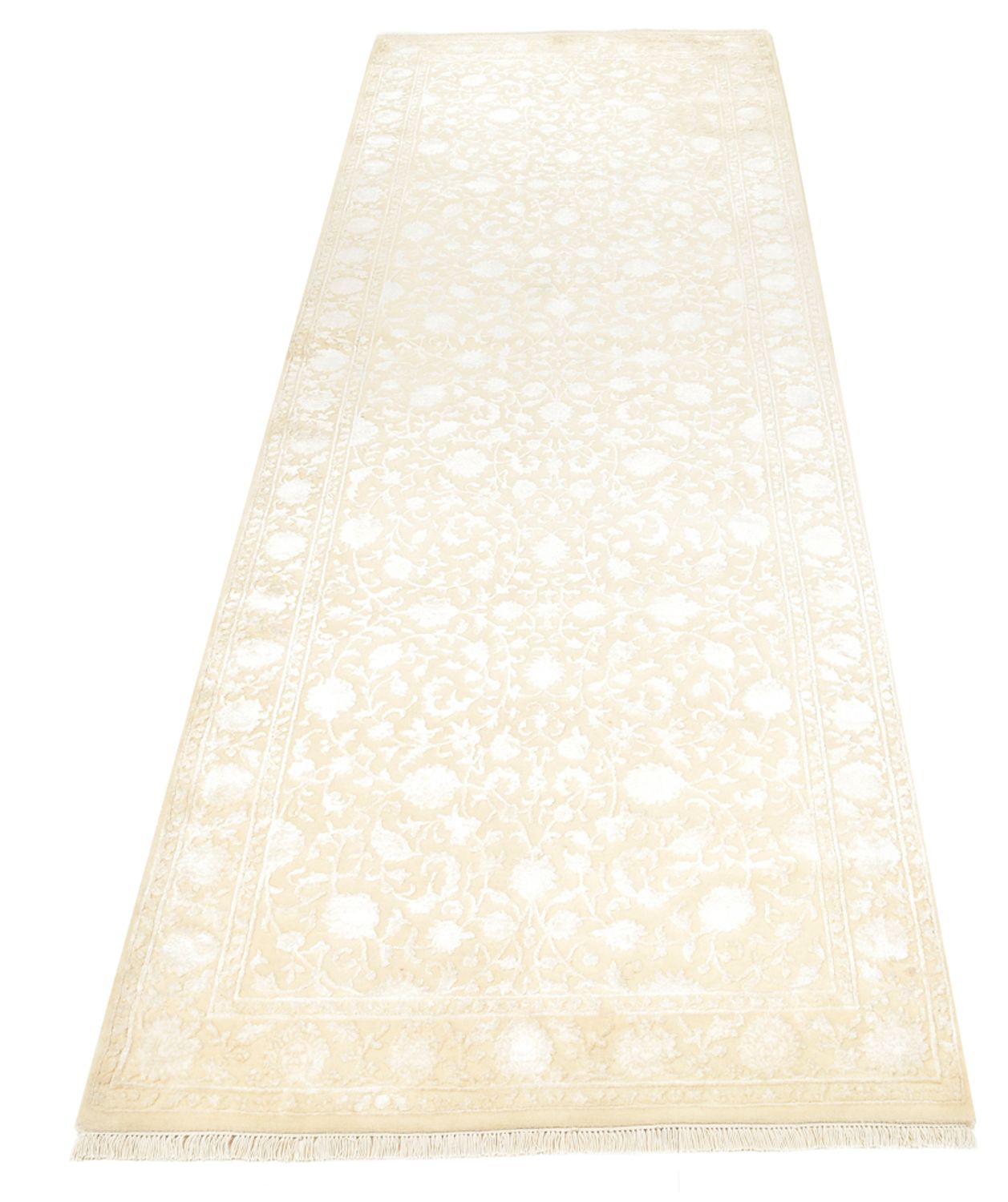Løber Orientalsk tæppe - 301 x 107 cm - lys beige