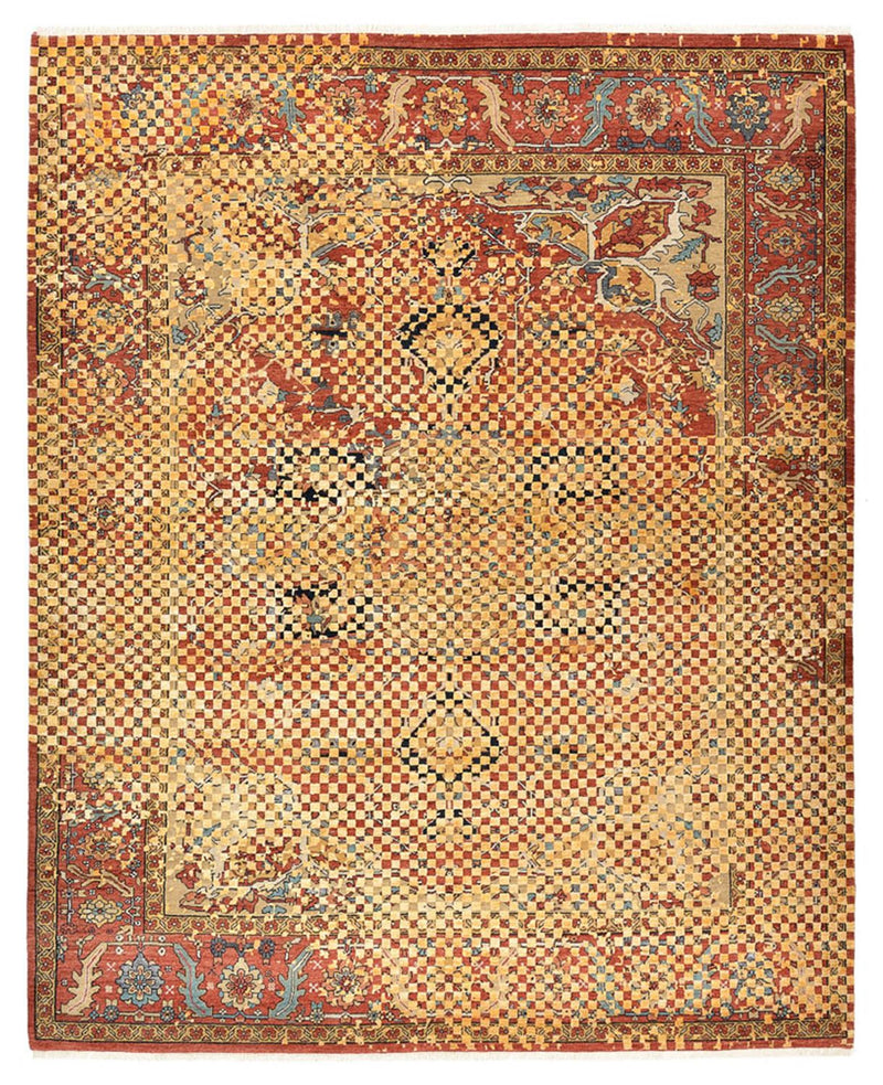 Designer tæppe - 299 x 242 cm - guld