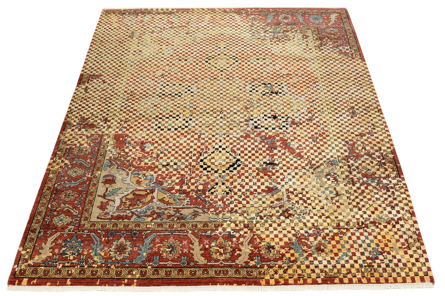 Designer tæppe - 299 x 242 cm - guld