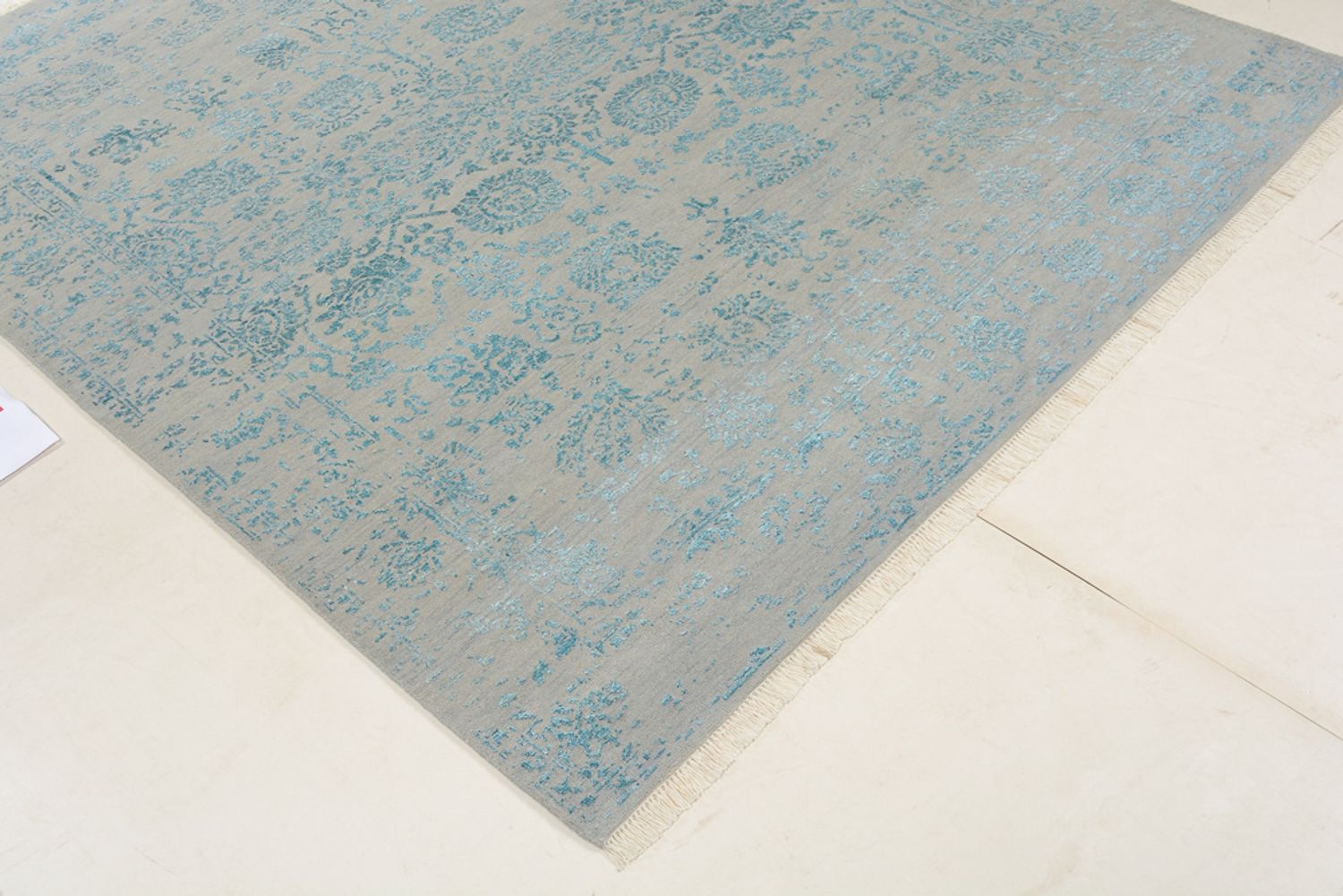 Designer tæppe - 202 x 155 cm - lysegrå