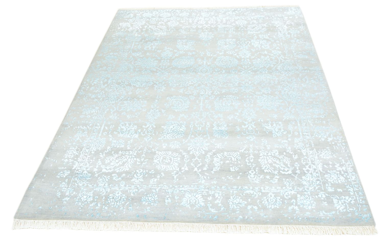 Designer tæppe - 202 x 155 cm - lysegrå