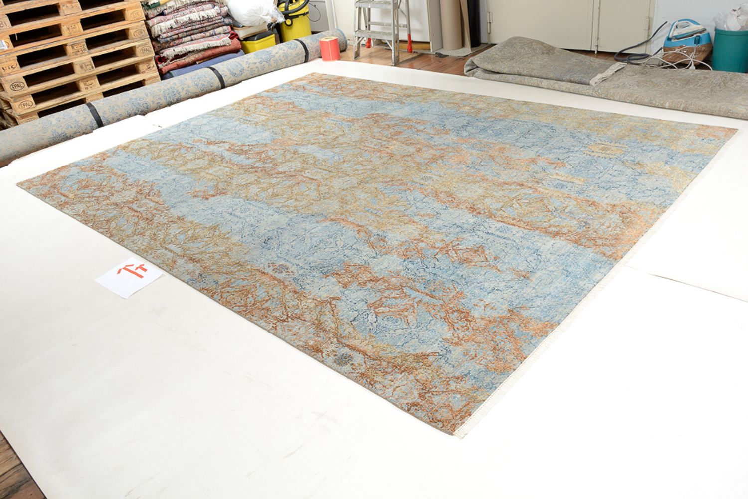 Designer tæppe - 370 x 275 cm - flerfarvet