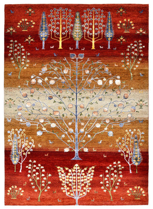 Gabbeh-tæppe - Loribaft Indus - 242 x 177 cm - flerfarvet
