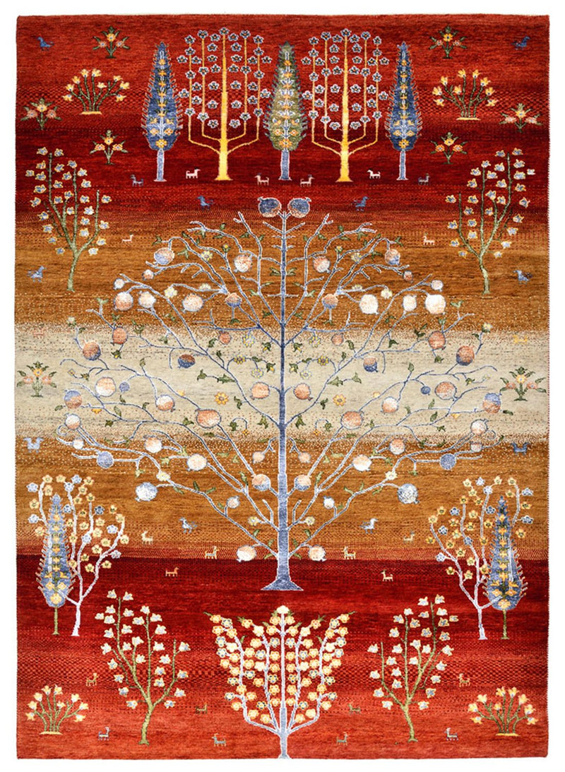 Gabbeh-tæppe - Loribaft Indus - 242 x 177 cm - flerfarvet