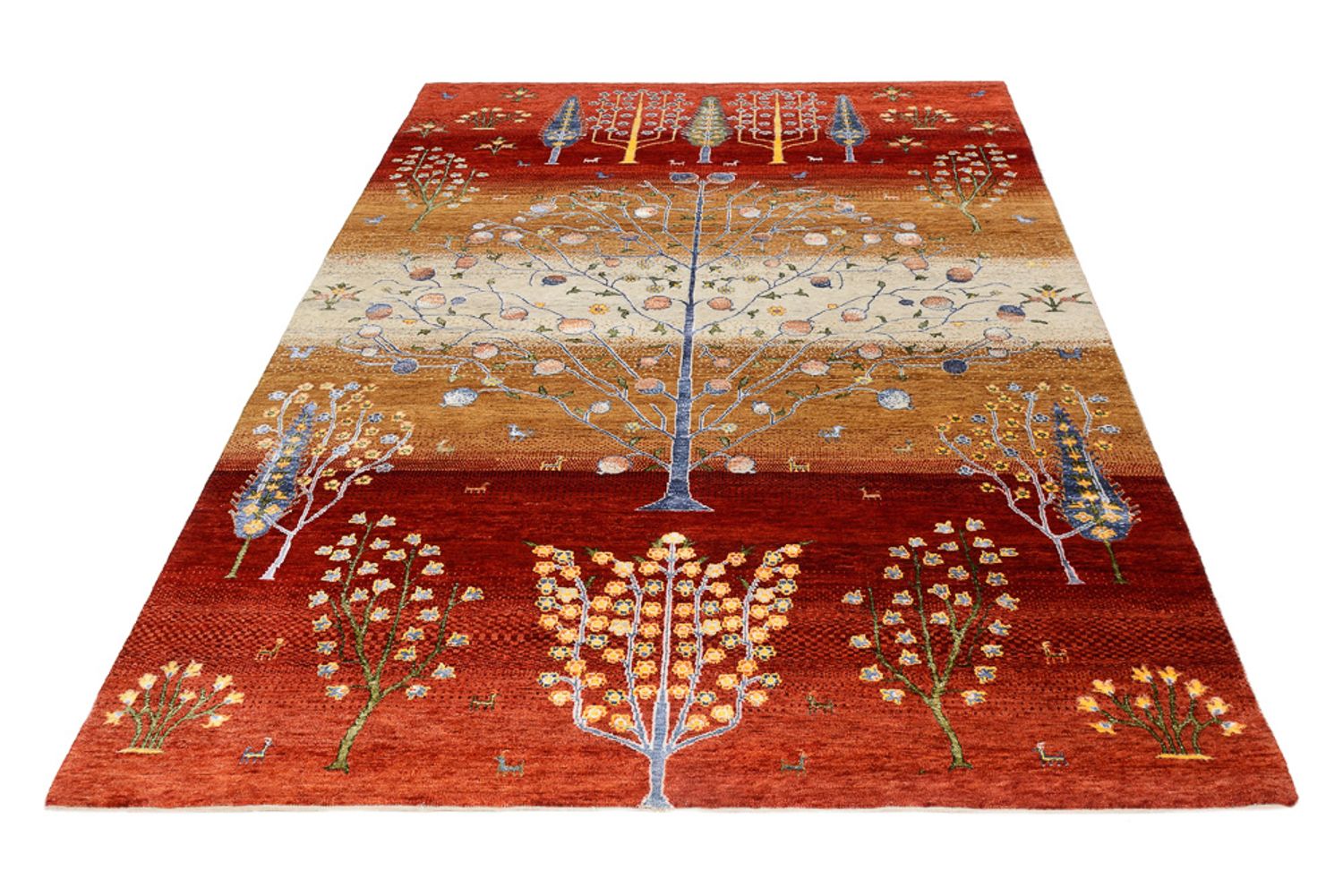 Gabbeh-tæppe - Loribaft Indus - 242 x 177 cm - flerfarvet