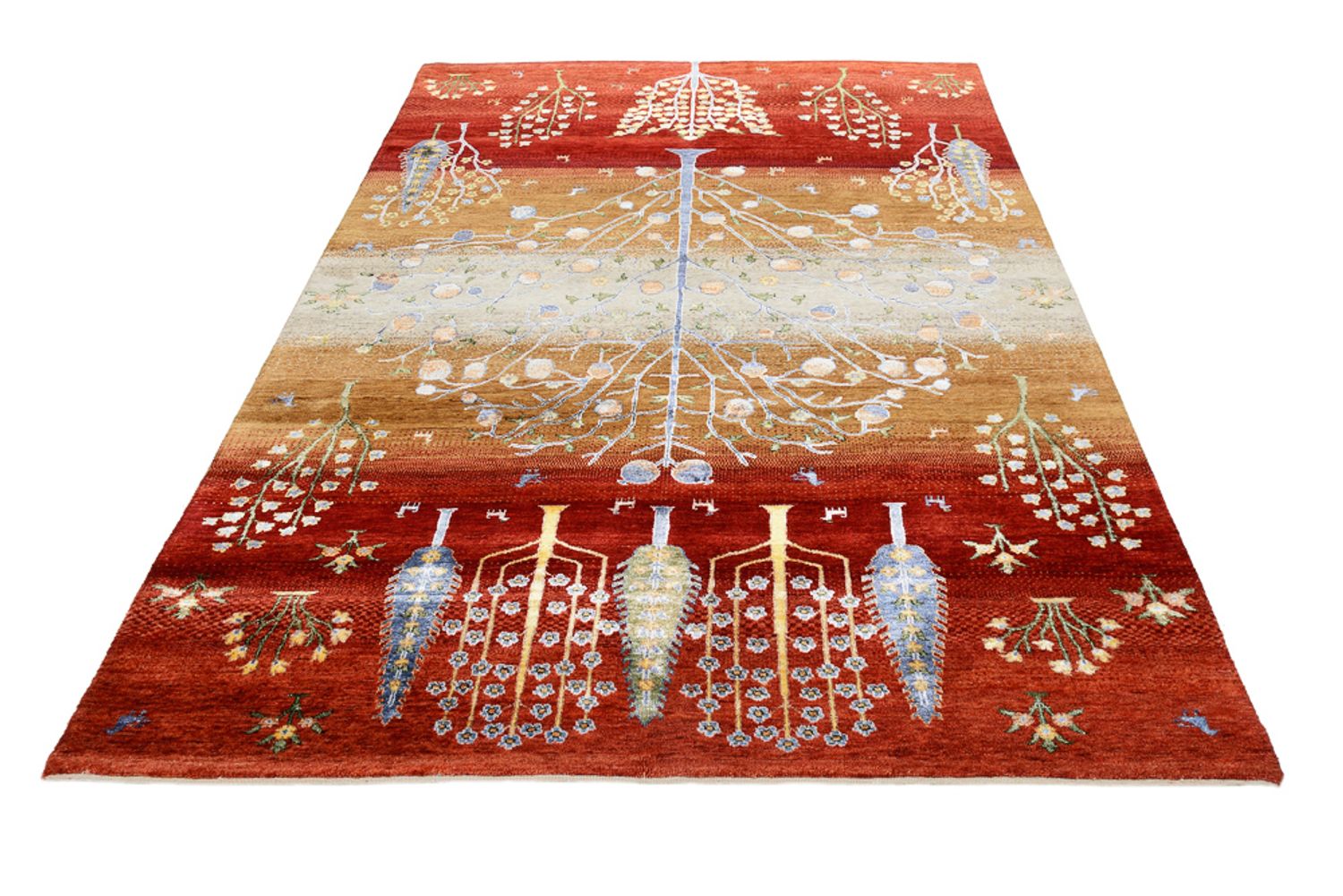 Gabbeh-tæppe - Loribaft Indus - 242 x 177 cm - flerfarvet