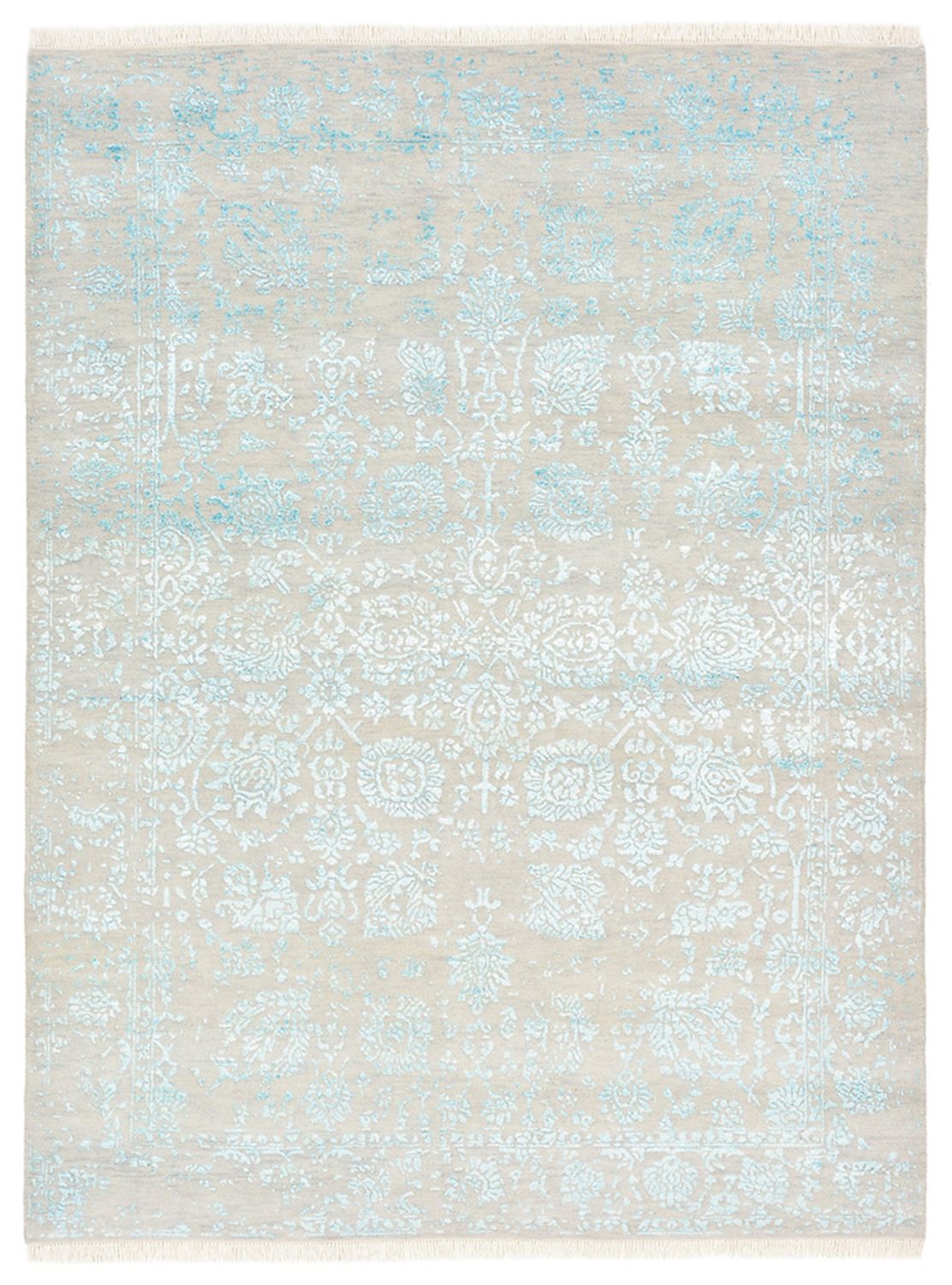 Designer tæppe - 194 x 149 cm - lysegrå