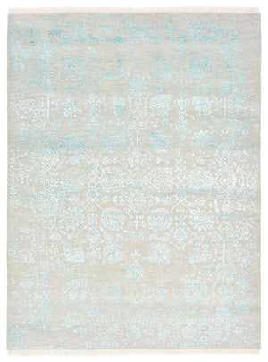 Designer tæppe - 194 x 149 cm - lysegrå