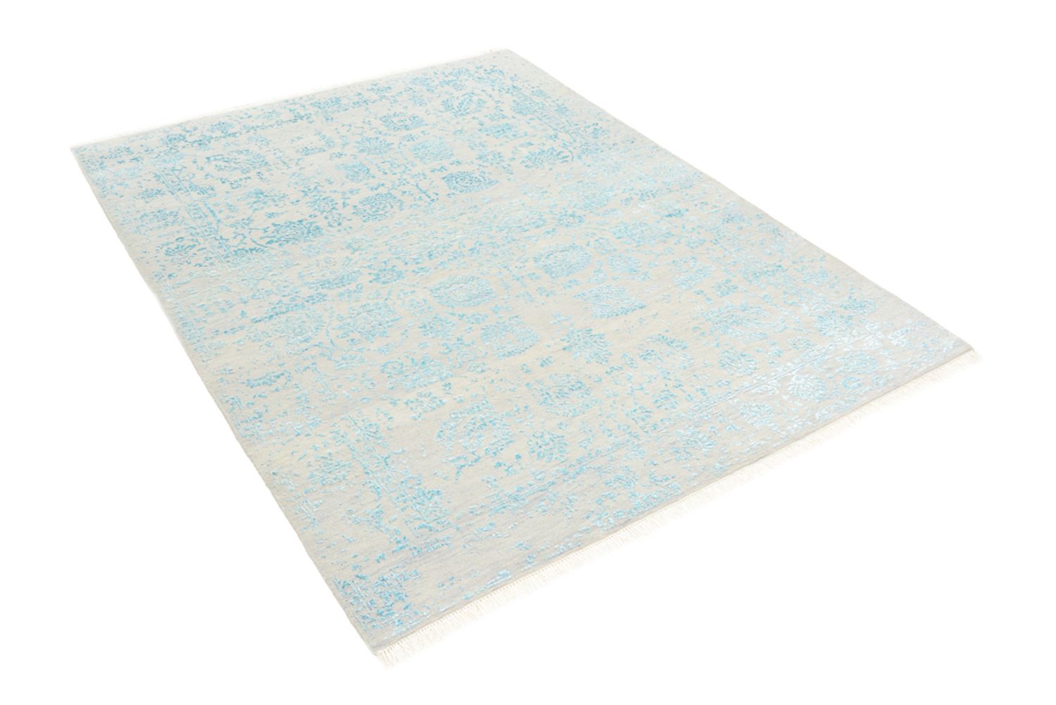 Designer tæppe - 194 x 149 cm - lysegrå