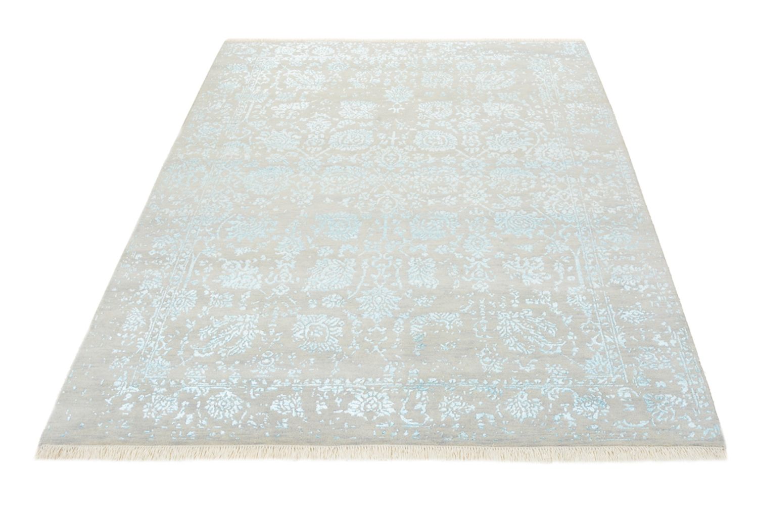 Designer tæppe - 194 x 149 cm - lysegrå