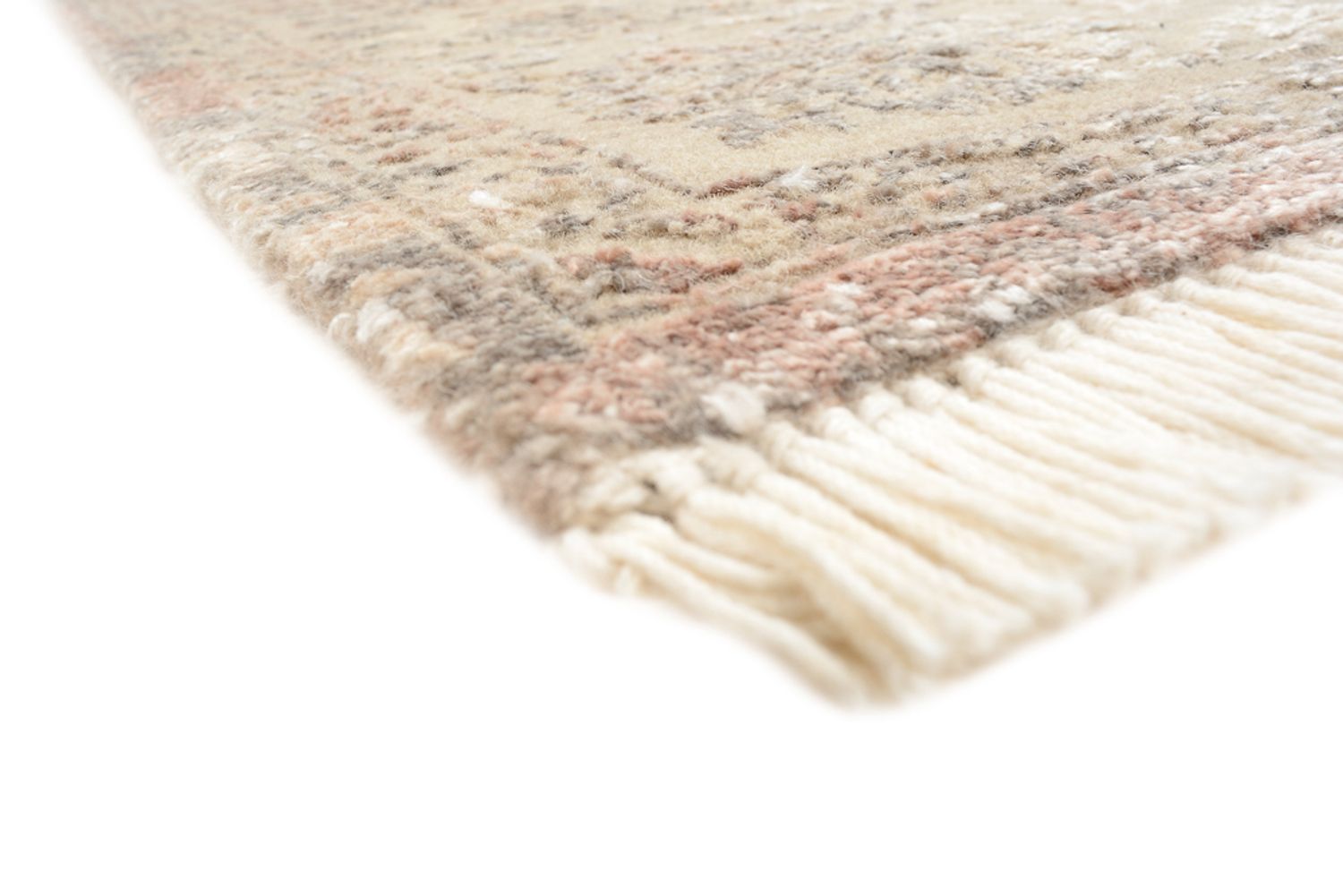 Designer tæppe - 183 x 124 cm - lys beige