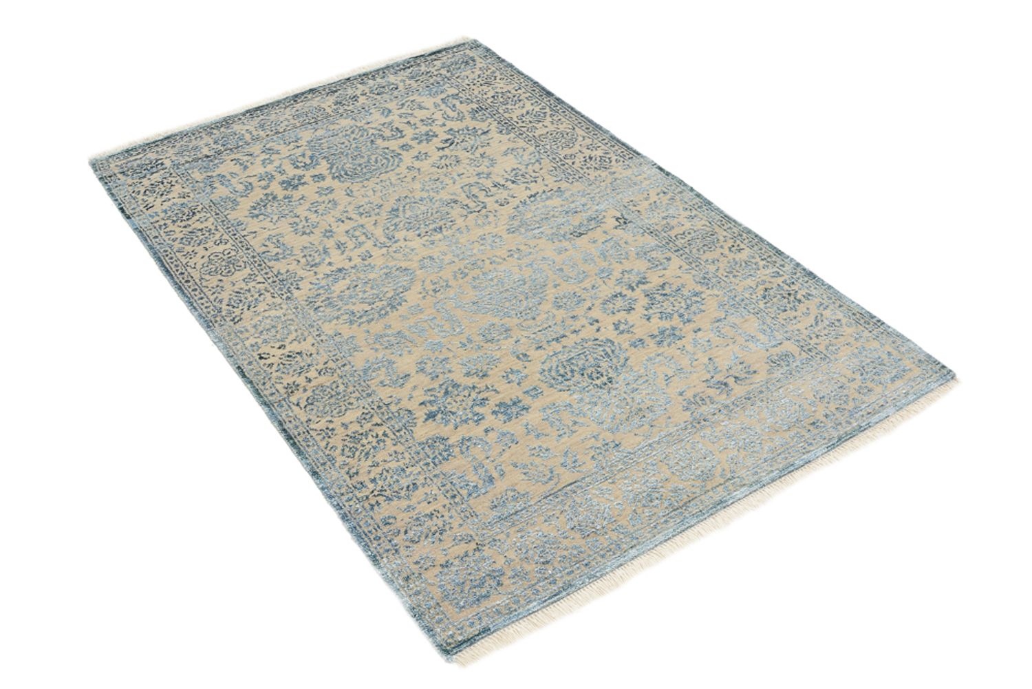 Designer tæppe - 148 x 100 cm - lyseblå