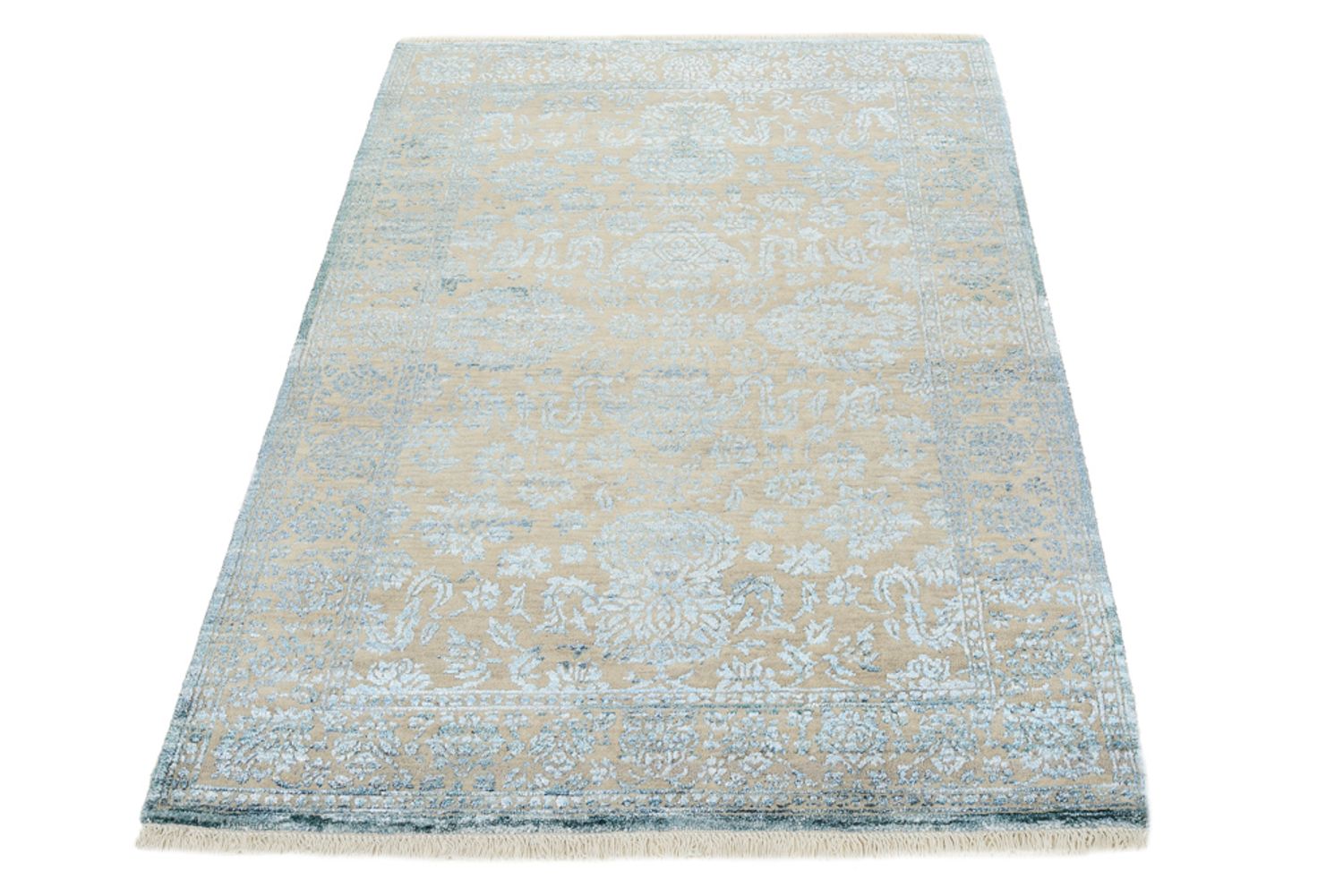 Designer tæppe - 148 x 100 cm - lyseblå