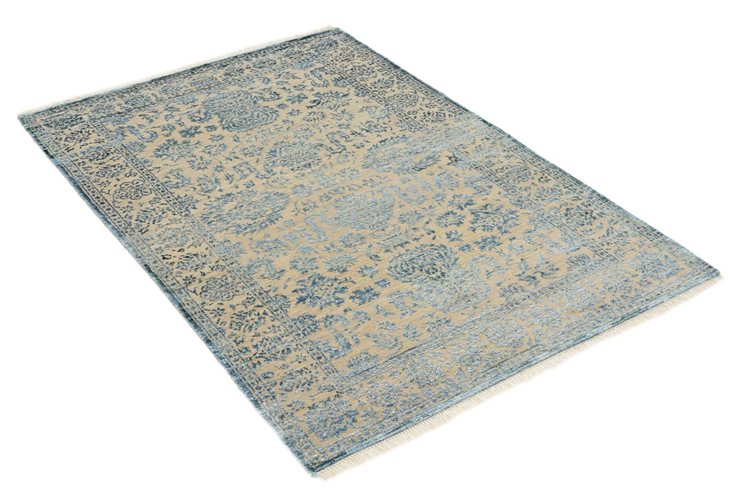Designer tæppe - 152 x 103 cm - lyseblå