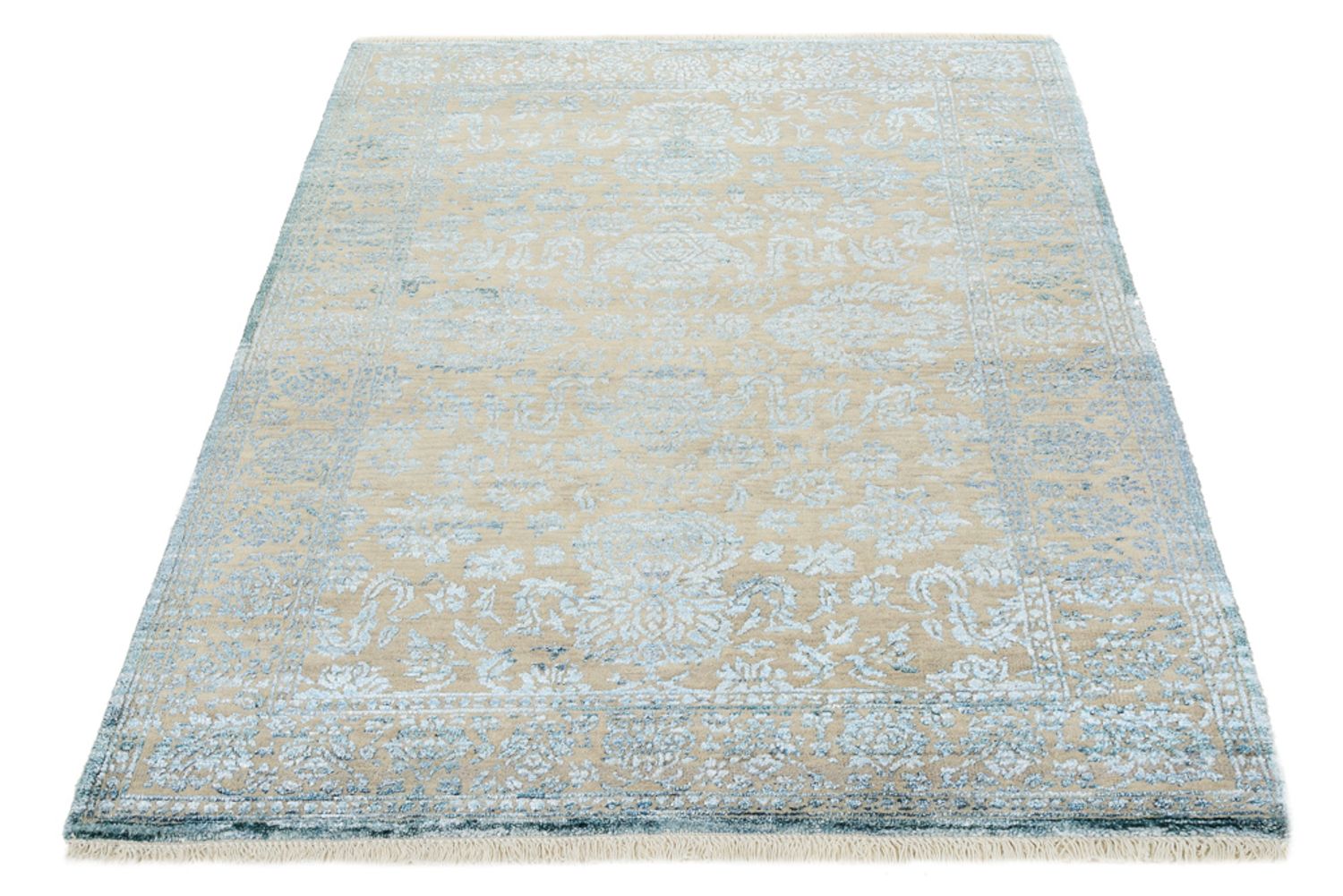 Designer tæppe - 152 x 103 cm - lyseblå