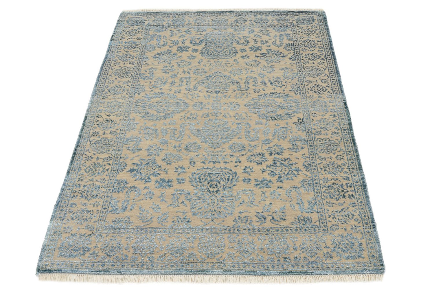Designer tæppe - 151 x 106 cm - lyseblå
