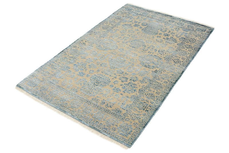 Designer tæppe - 151 x 106 cm - lyseblå