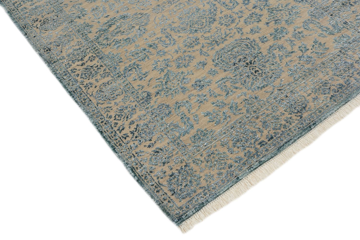 Designer tæppe - 151 x 106 cm - lyseblå