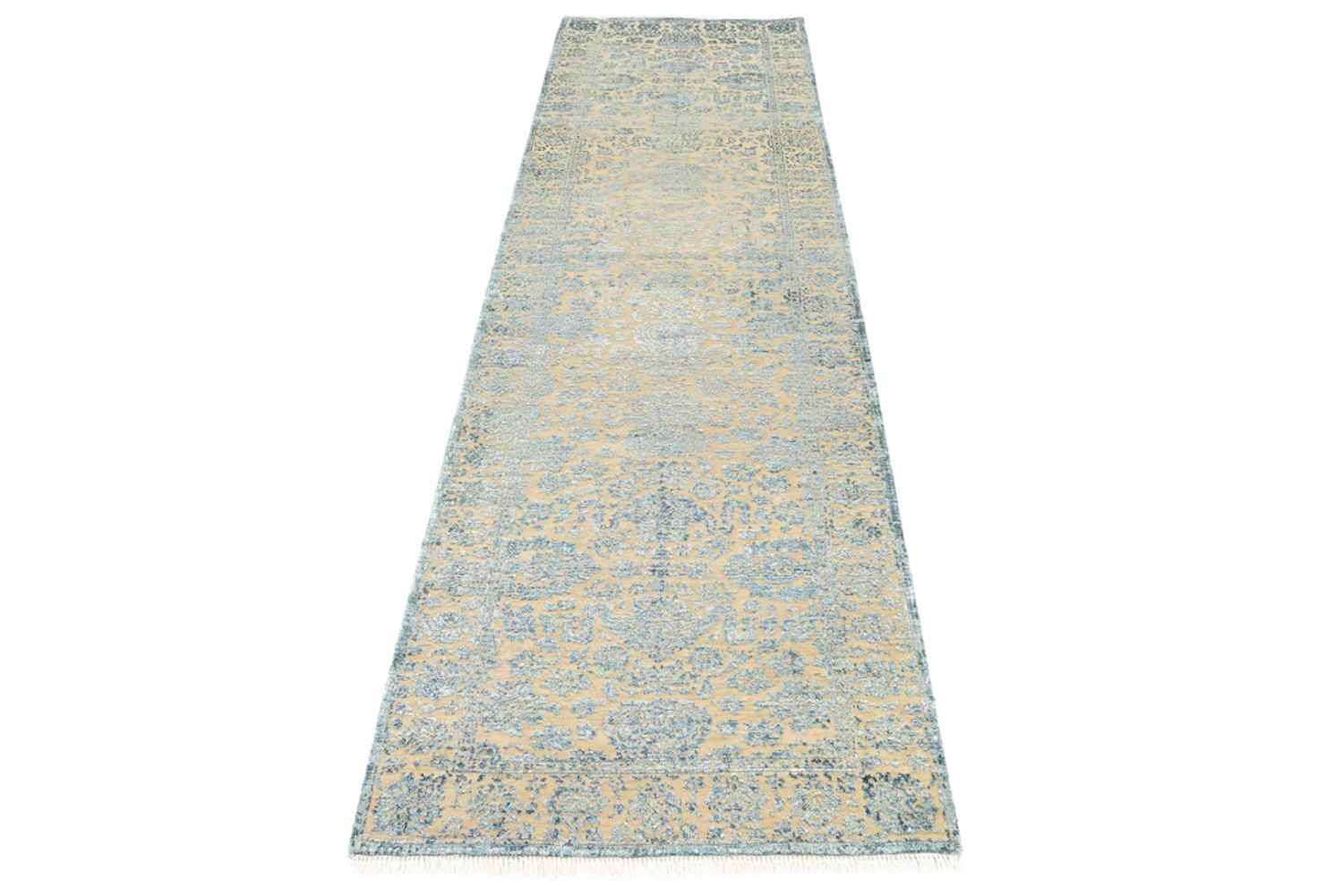 Løber Designer tæppe - 291 x 79 cm - lyseblå