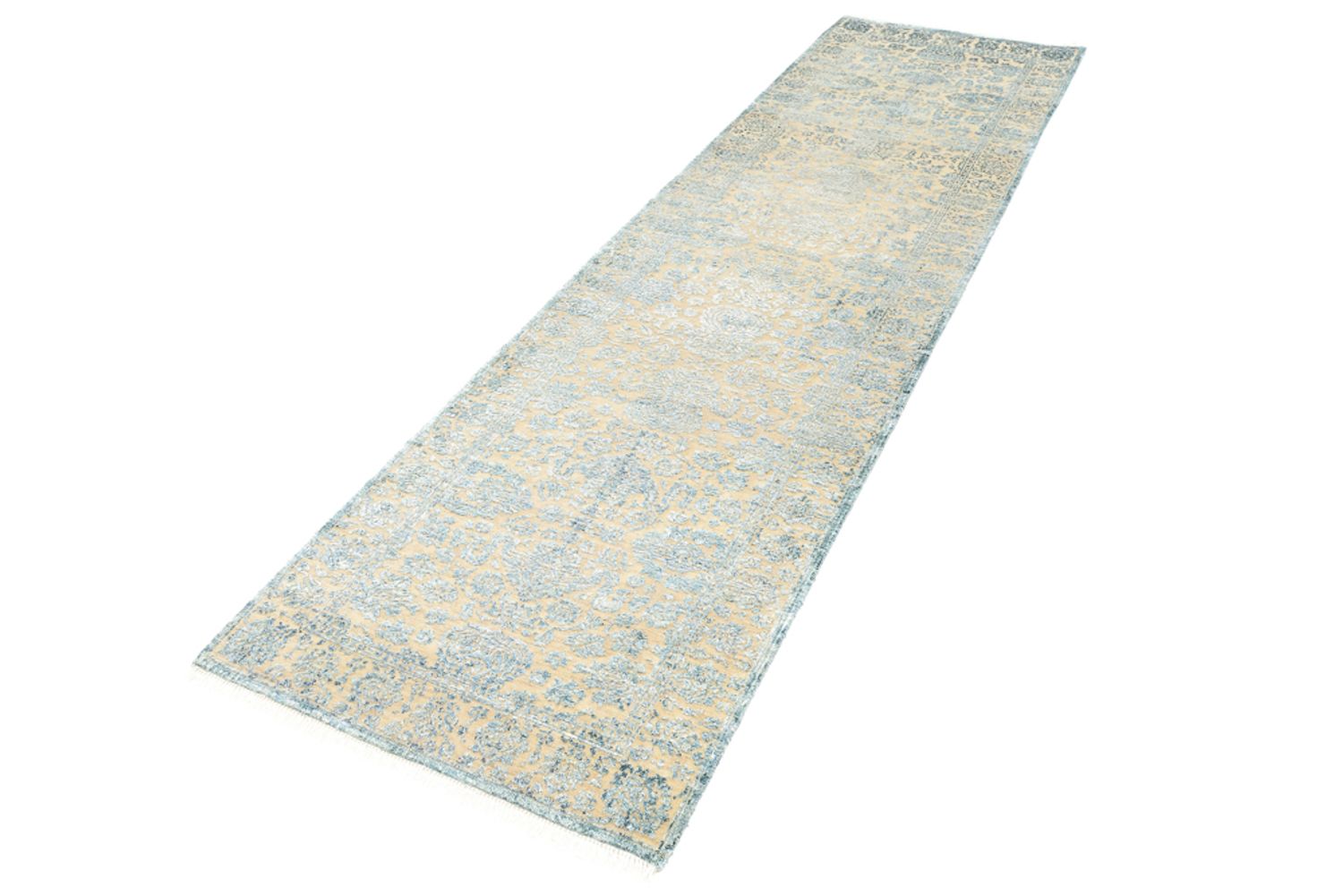 Løber Designer tæppe - 291 x 79 cm - lyseblå