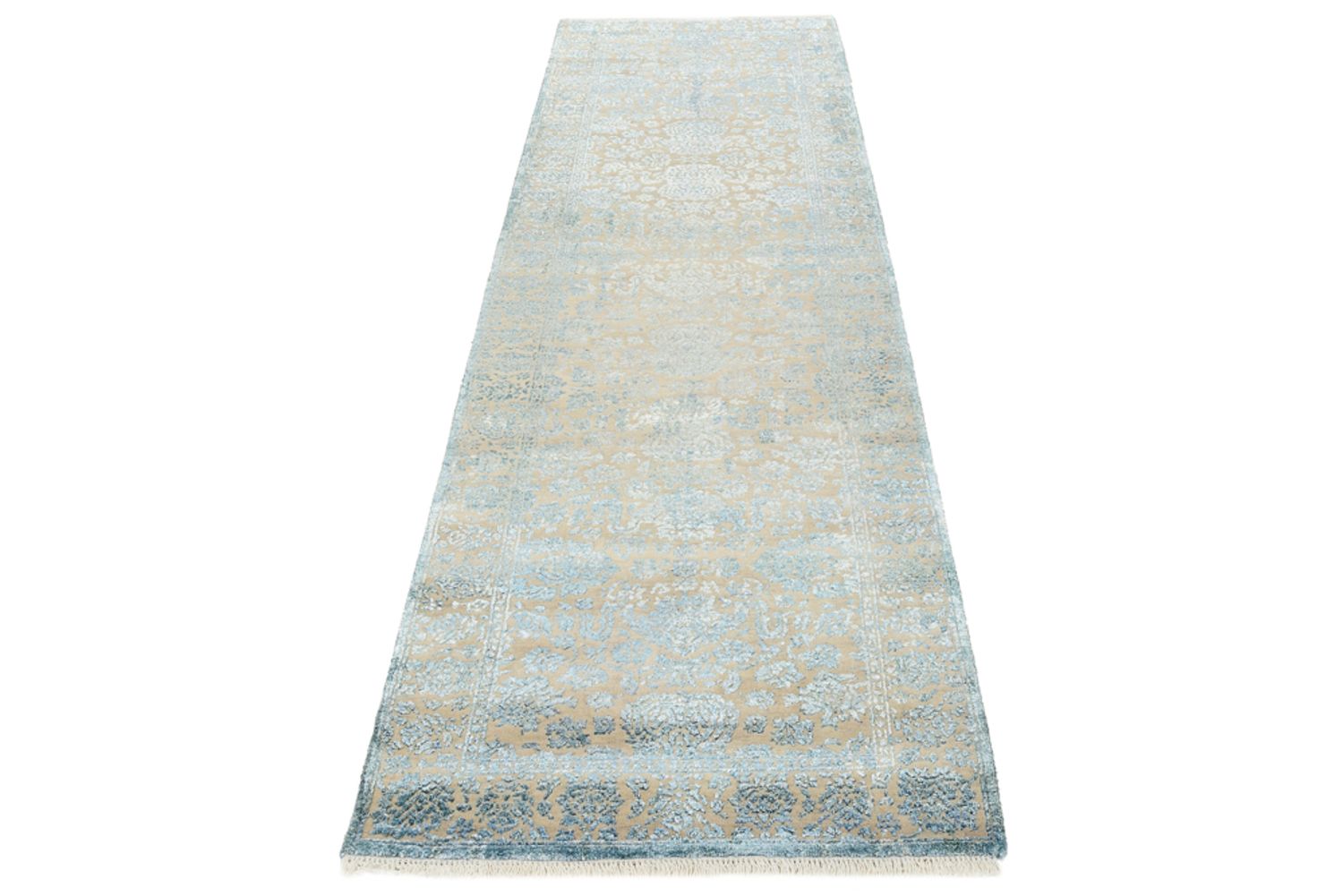 Løber Designer tæppe - 291 x 79 cm - lyseblå