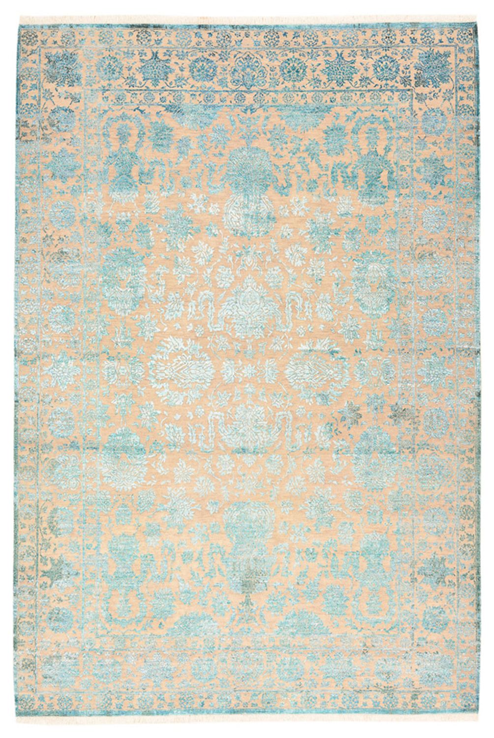 Designer tæppe - 301 x 203 cm - lyseblå