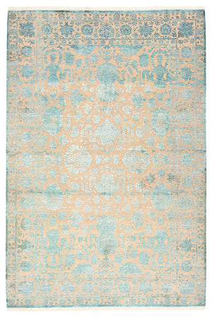 Designer tæppe - 301 x 203 cm - lyseblå