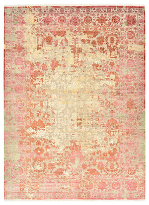 Designer tæppe - 341 x 248 cm - lysrød