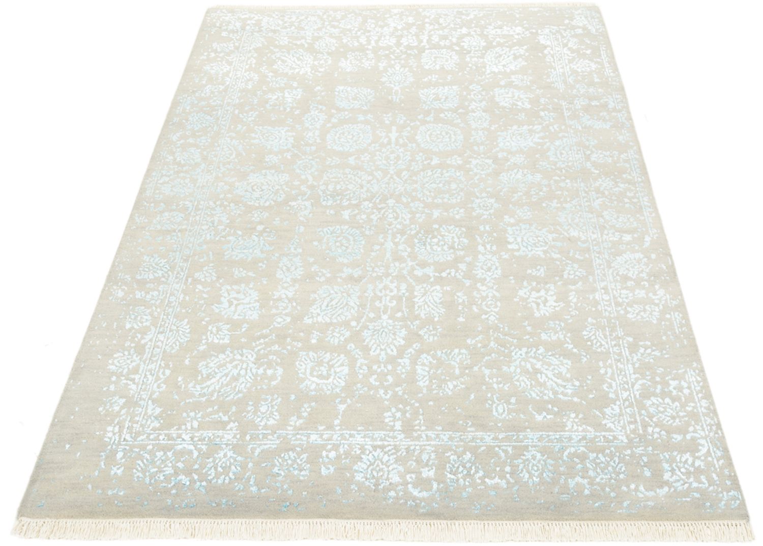 Designer tæppe - 177 x 124 cm - lysegrå