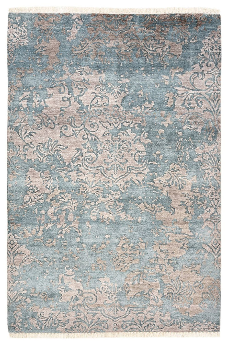 Designer tæppe - 177 x 121 cm - havblå