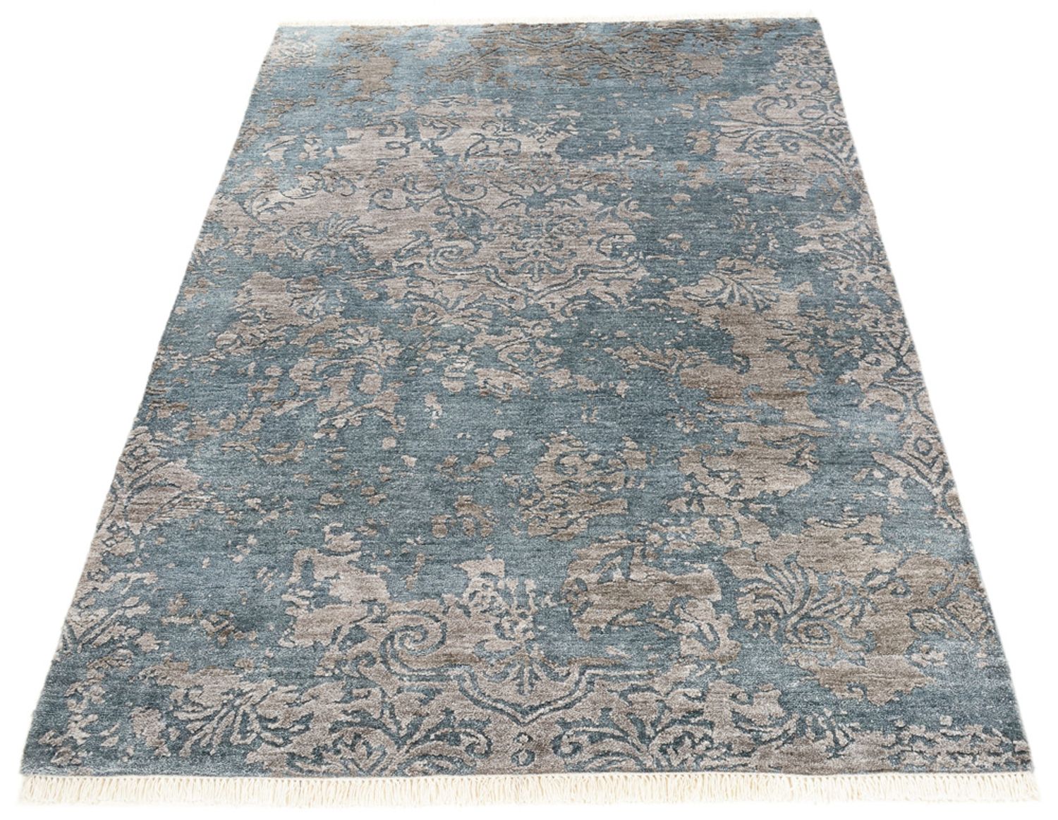 Designer tæppe - 177 x 121 cm - havblå