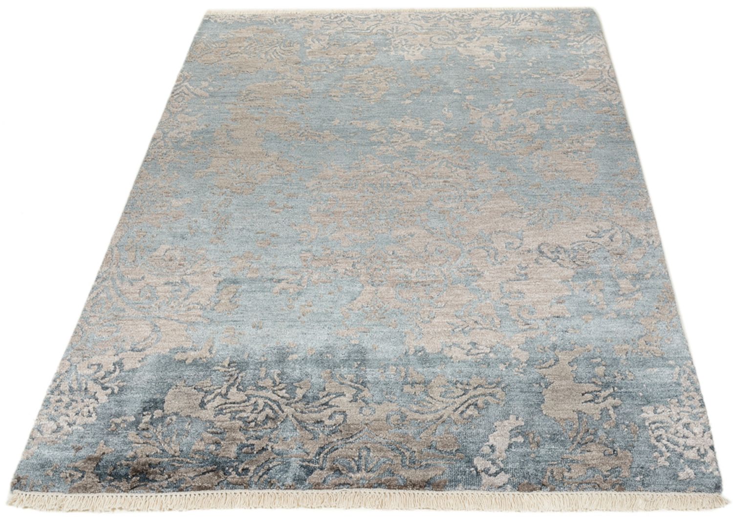 Designer tæppe - 177 x 121 cm - havblå