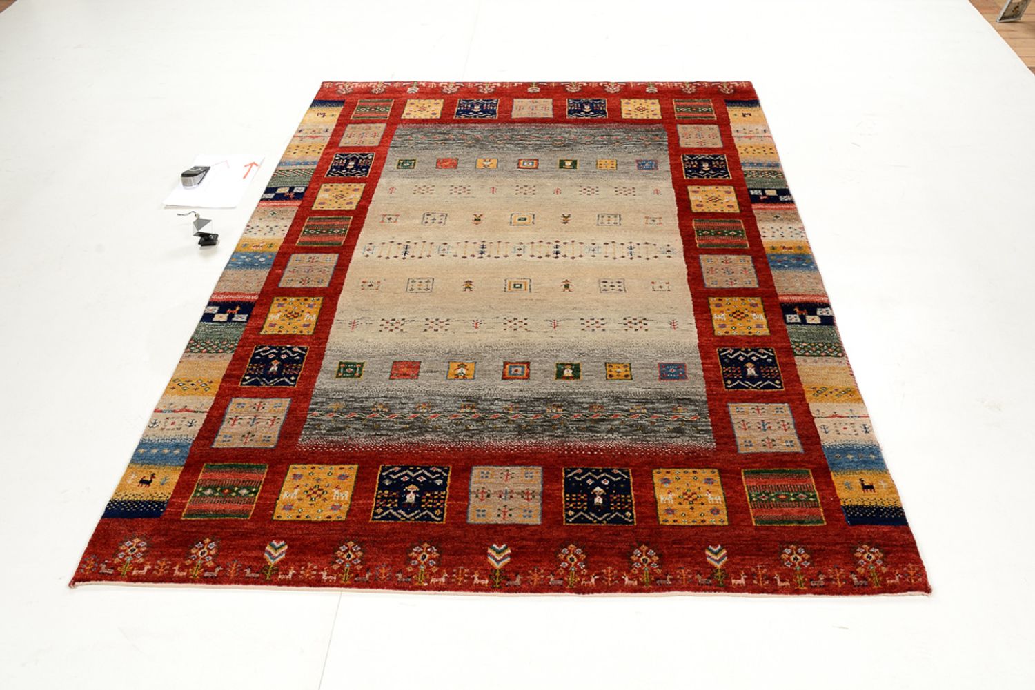 Gabbeh-tæppe - Loribaft Indus - 204 x 150 cm - flerfarvet