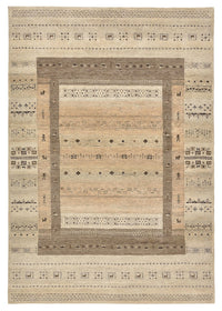 Gabbeh-tæppe - Loribaft Indus - 203 x 146 cm - mørk beige
