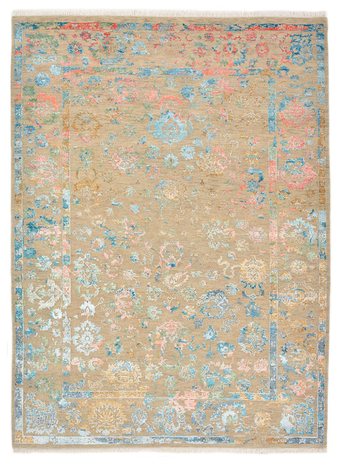 Designer tæppe - 234 x 175 cm - mørk beige