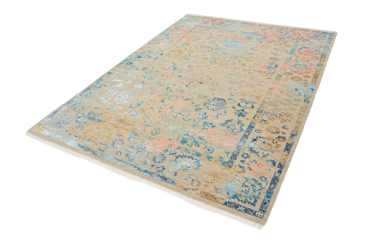 Designer tæppe - 234 x 175 cm - mørk beige