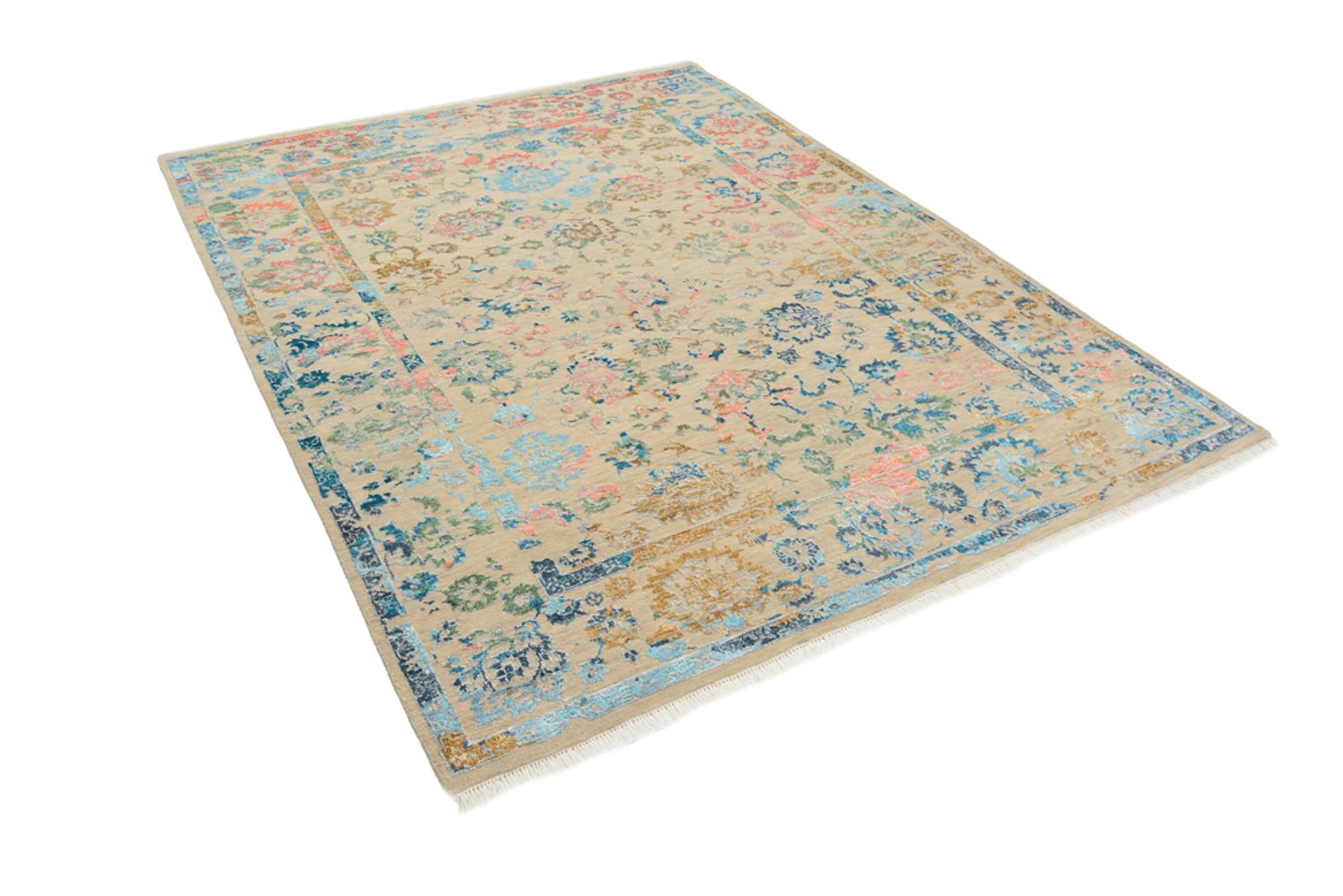 Designer tæppe - 234 x 175 cm - mørk beige