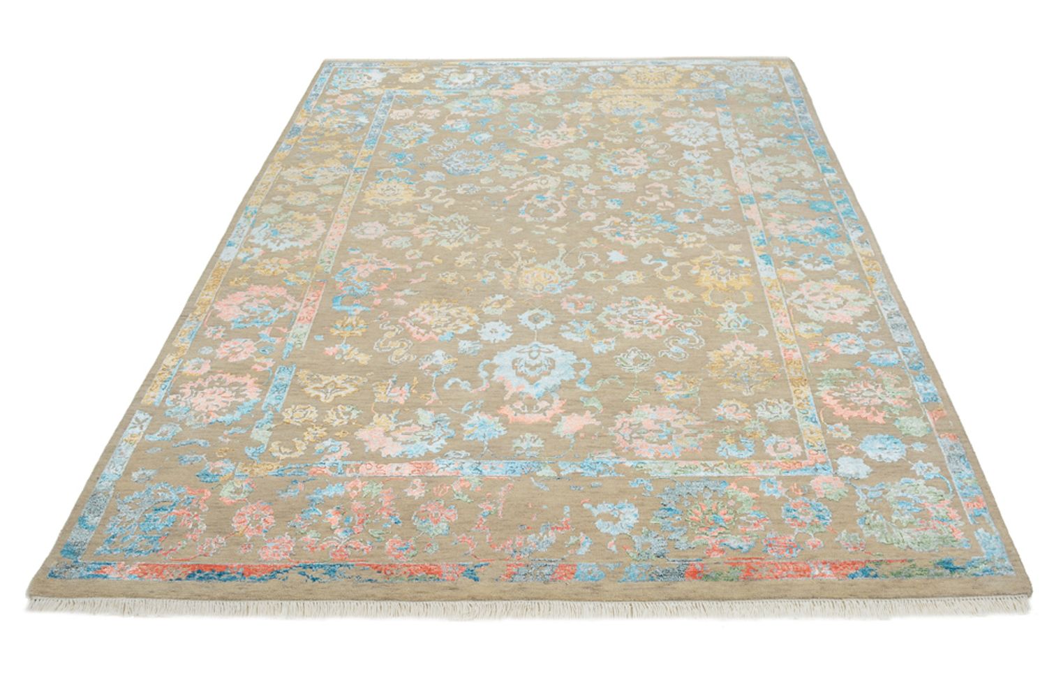 Designer tæppe - 234 x 175 cm - mørk beige