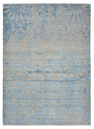 Designer tæppe - 240 x 173 cm - havblå