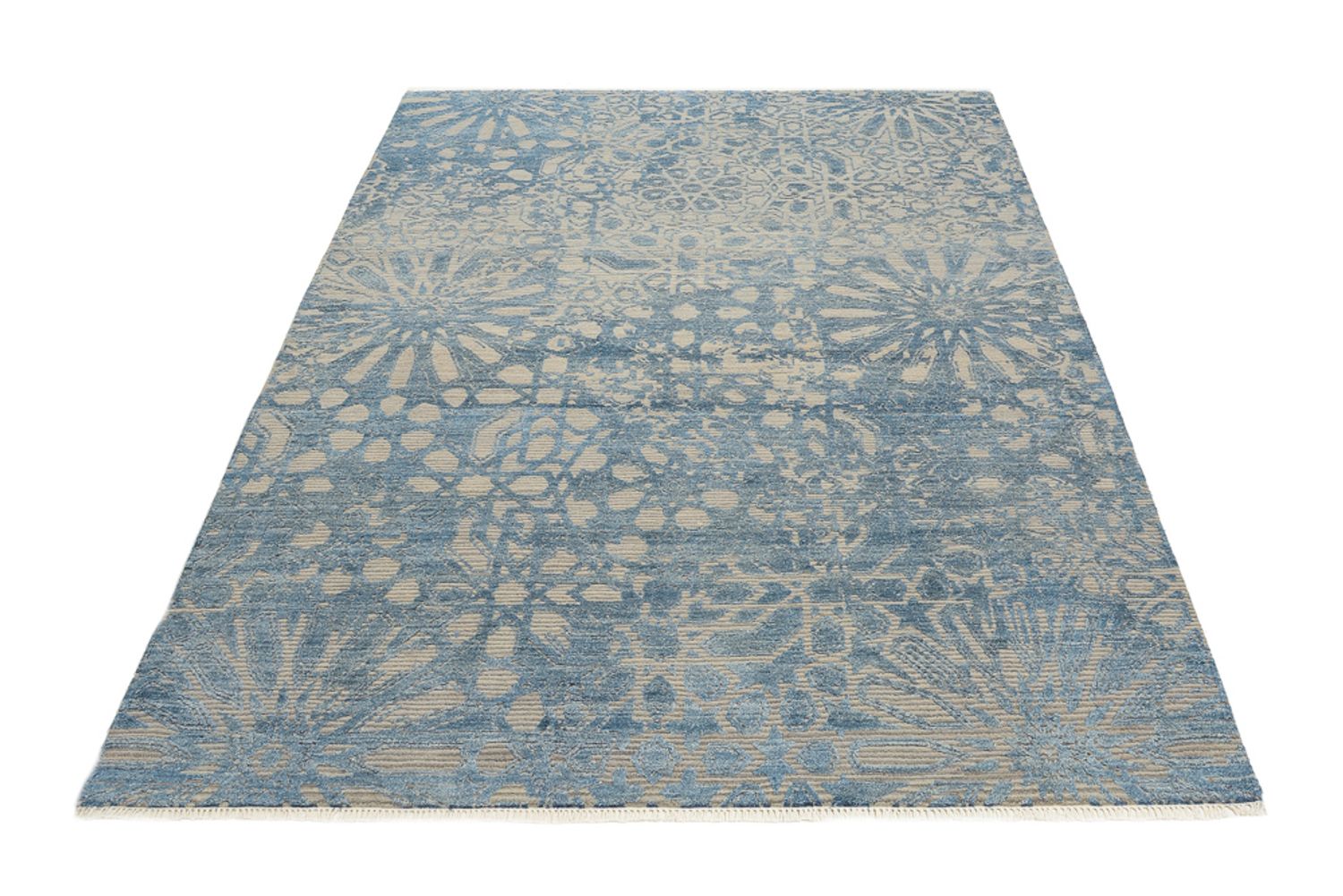Designer tæppe - 240 x 173 cm - havblå