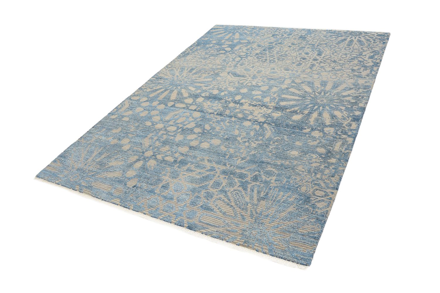 Designer tæppe - 240 x 173 cm - havblå