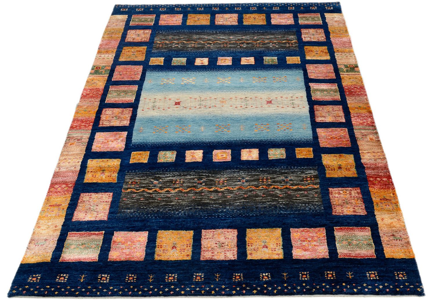 Gabbeh-tæppe - Loribaft Indus - 187 x 125 cm - flerfarvet