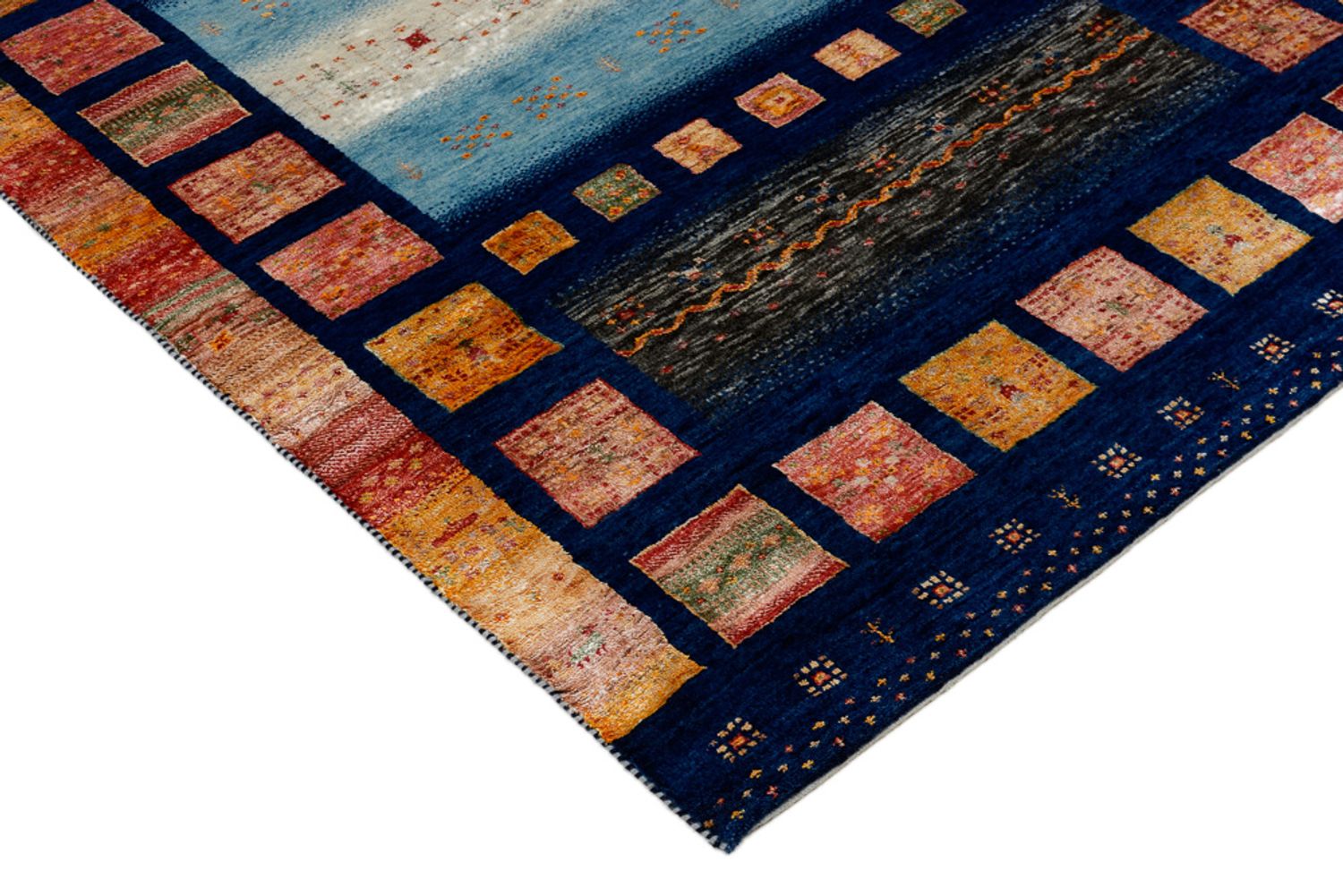 Gabbeh-tæppe - Loribaft Indus - 187 x 125 cm - flerfarvet