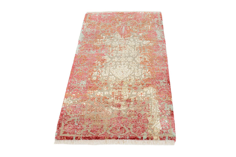 Designer tæppe - 133 x 71 cm - lysrød