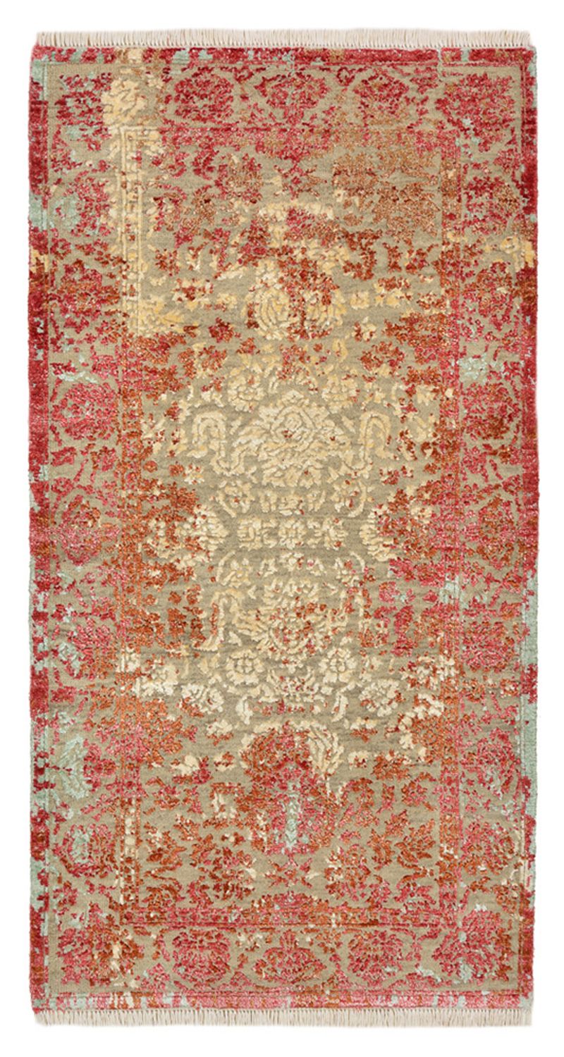 Designer tæppe - 134 x 71 cm - lysrød
