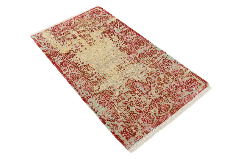 Designer tæppe - 134 x 71 cm - lysrød