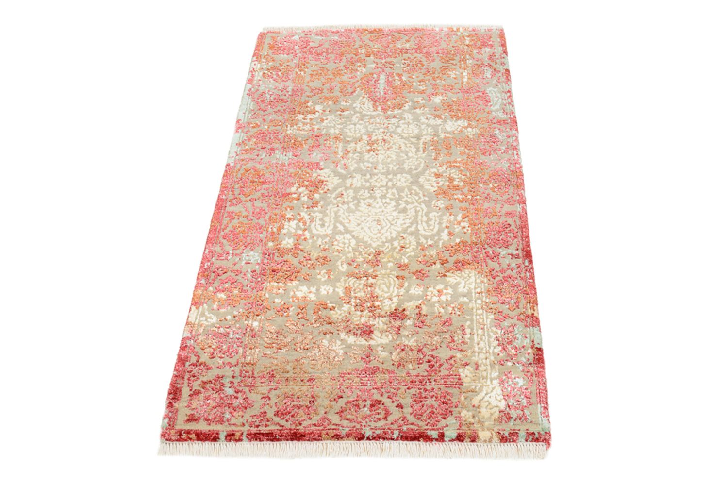 Designer tæppe - 134 x 71 cm - lysrød