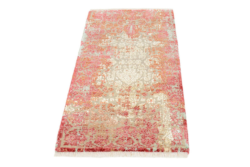 Designer tæppe - 134 x 71 cm - lysrød