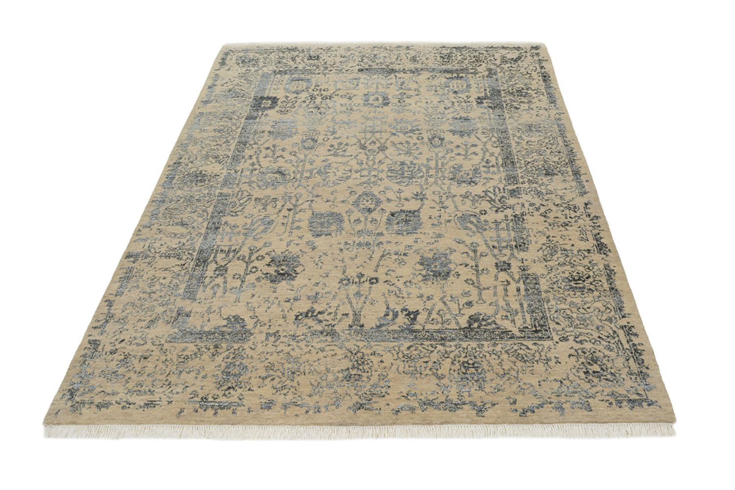 Designer tæppe - 201 x 155 cm - sand