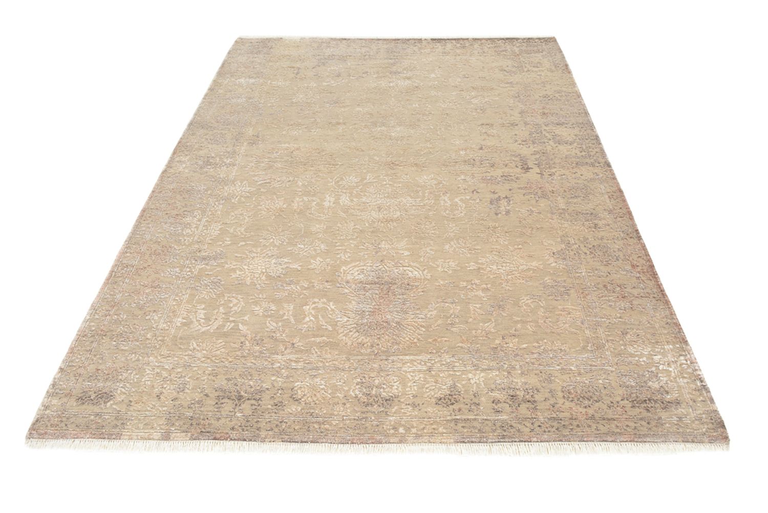 Designer tæppe - 179 x 131 cm - lys beige